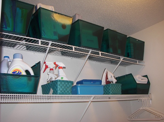 Wall-mounted-laundry-room-storage-shelves